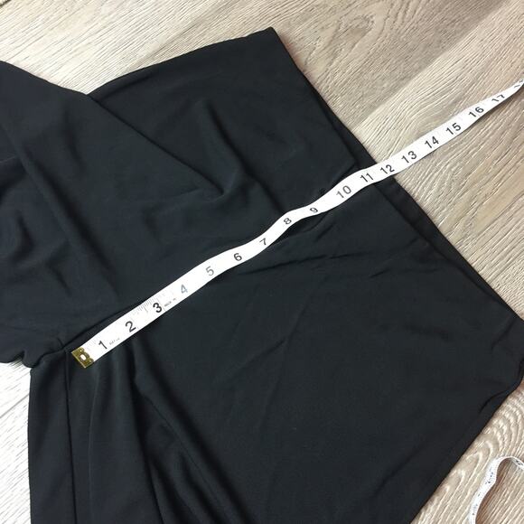 Max Studio Womens Wide Leg Elastic Waist Career Pants Black Medium - Picture 7 of 9